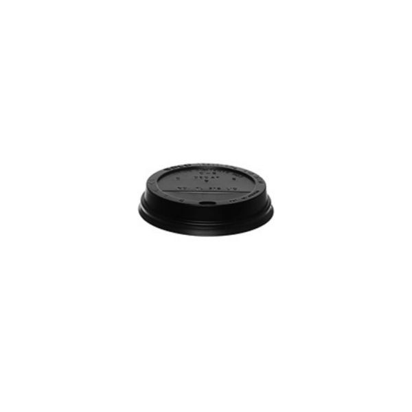 Lok á pappabolla 12/16oz 50stk svört