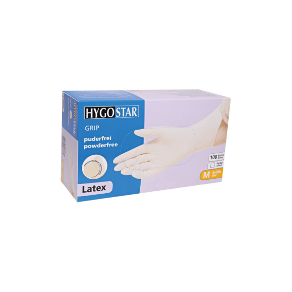 Latex hanskar HS Grip XS ópúðr. 100stk - Image 2