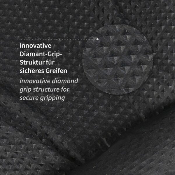 Nitril hanskar Diamond grip svartir M - Image 3