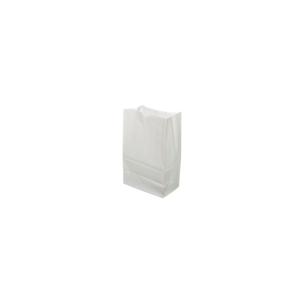 Pappírspokar flatur botn 2kg 500st hvítu