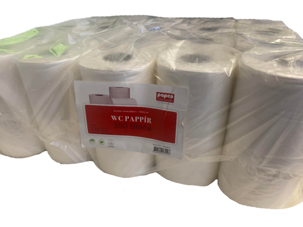 Wc pappír 380 blaða 40 rúllur naturhvítt