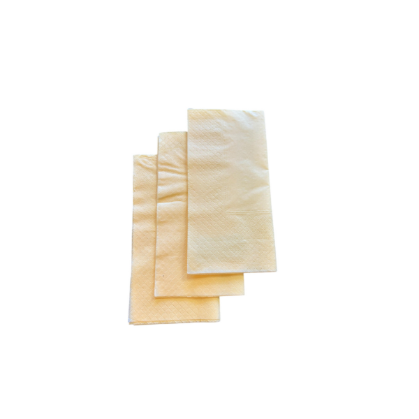 Servíettur 40cm 2ply 600stk kremað brot