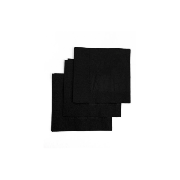 Servíettur 25cm 2ply svartar 440stk vh