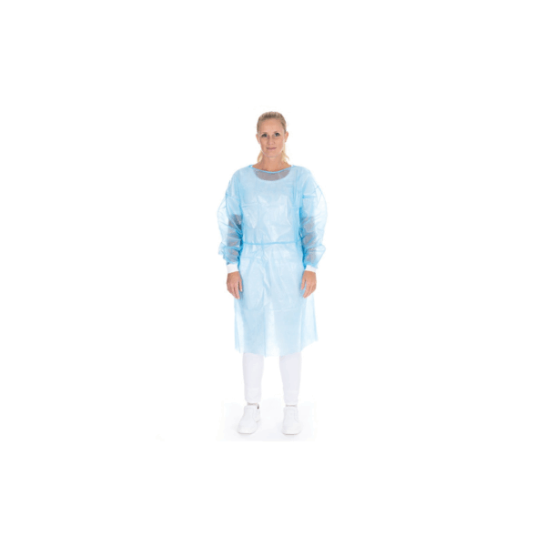 Hlífðarsloppar einnota 115cm blár 10stk