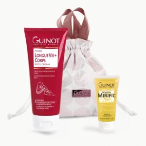Longue Vie+ líkamskrem 200ml & Mirific sturtusápa 50ml, kemur í tösku