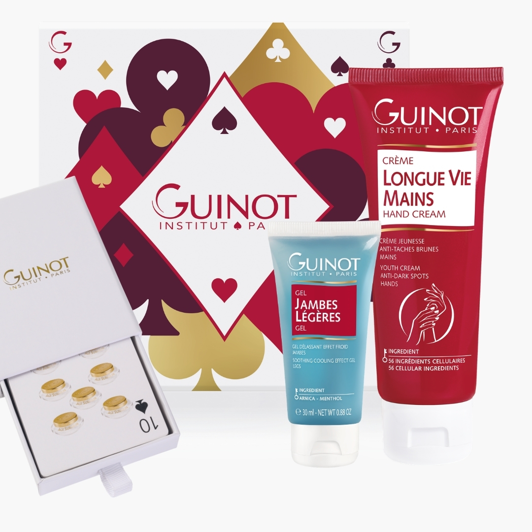 Longue Vie handáburður 75ml, fótagel 30ml og Guinot handspil