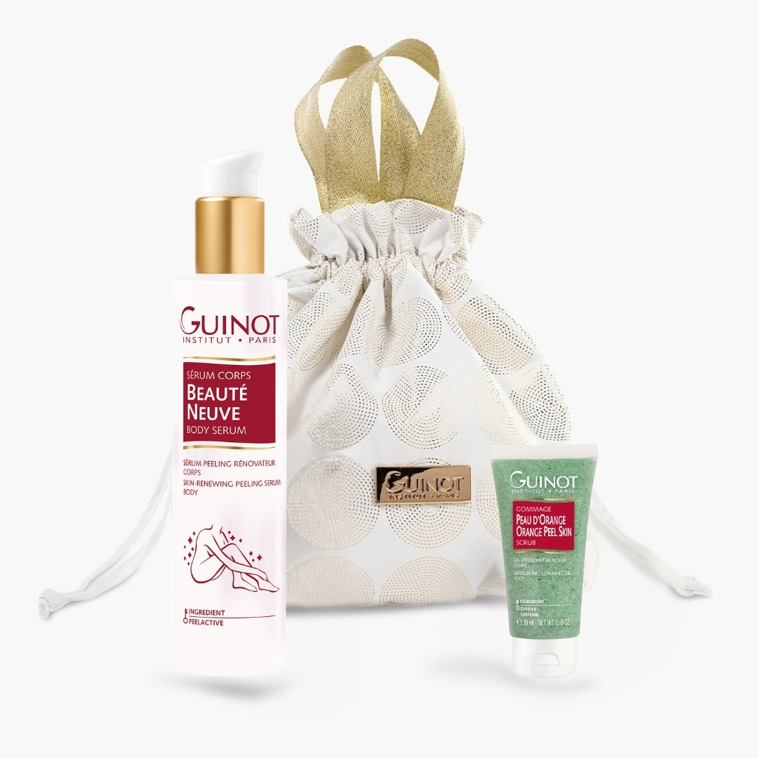 Beauté Neuve líkamsserrum 150ml & Orange Peel líkamsskrúbbur 30ml, kemur í tösku