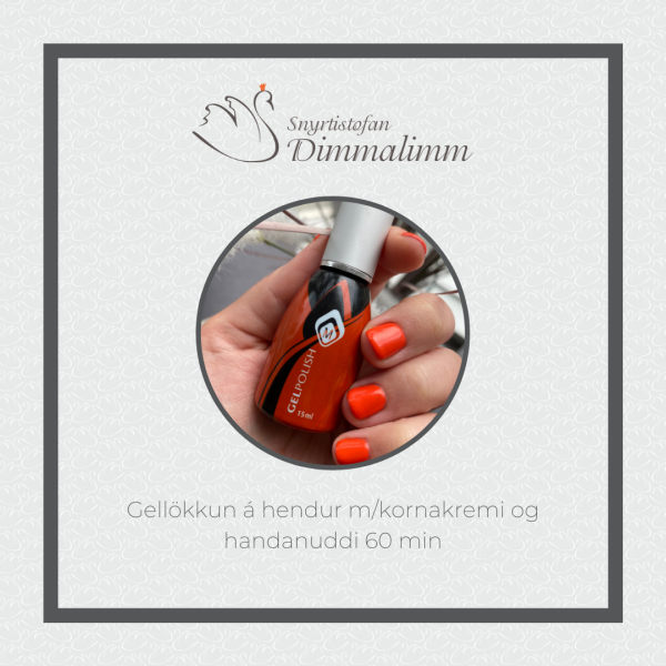 Gellökkun (litur) m/kornakremi og handanuddi 60 min