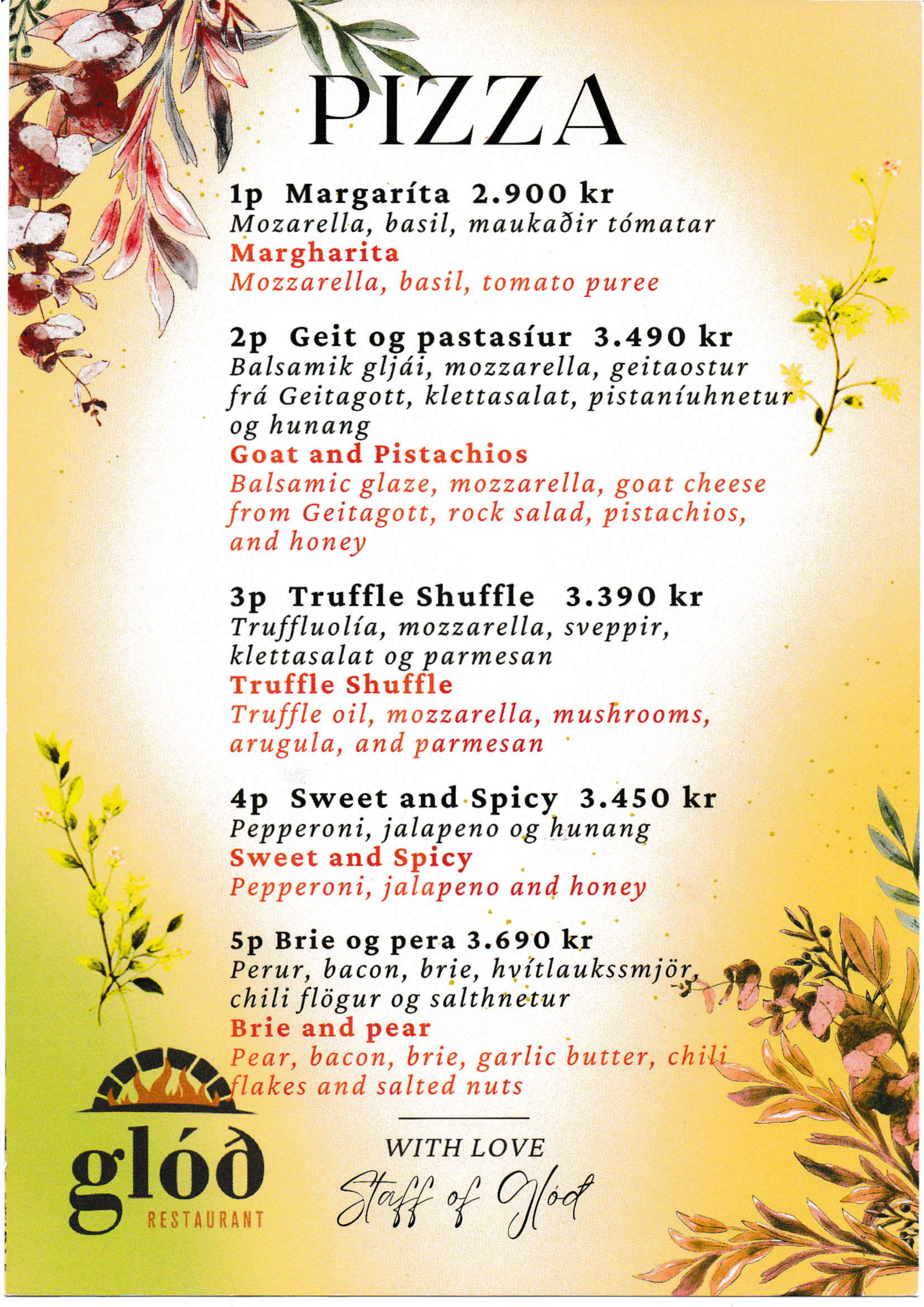 Matseðill – menu