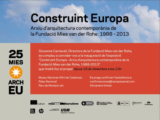 Exposición «Construint Europa», de premios Mies van der Rohe 1988-2013