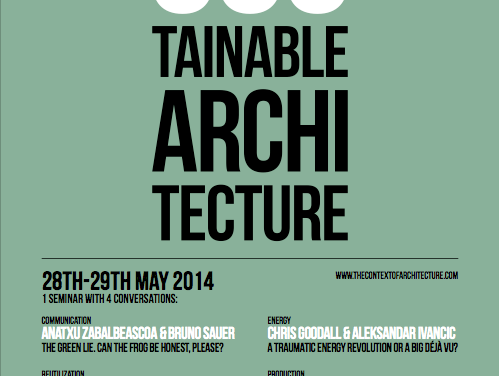 …The Context of Sustainable Architecture, en BCN