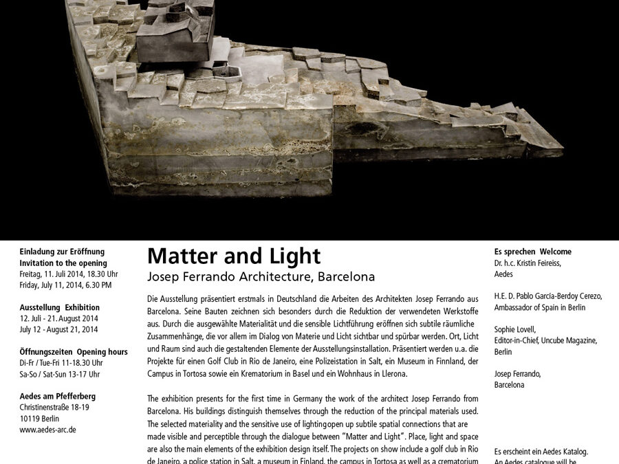 Exposición de Josep Ferrando en Berlín, Galería aedes