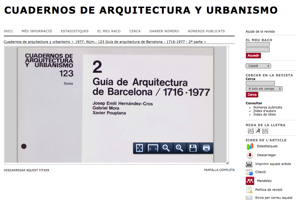 Quaderns en línea; números 1 (1944) al 264 (2012)