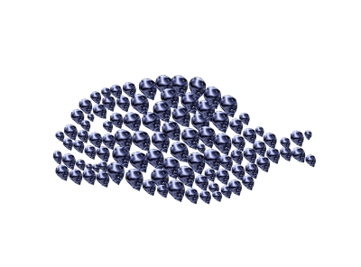 Pez lluvia de gotas, por Beatriz Goller