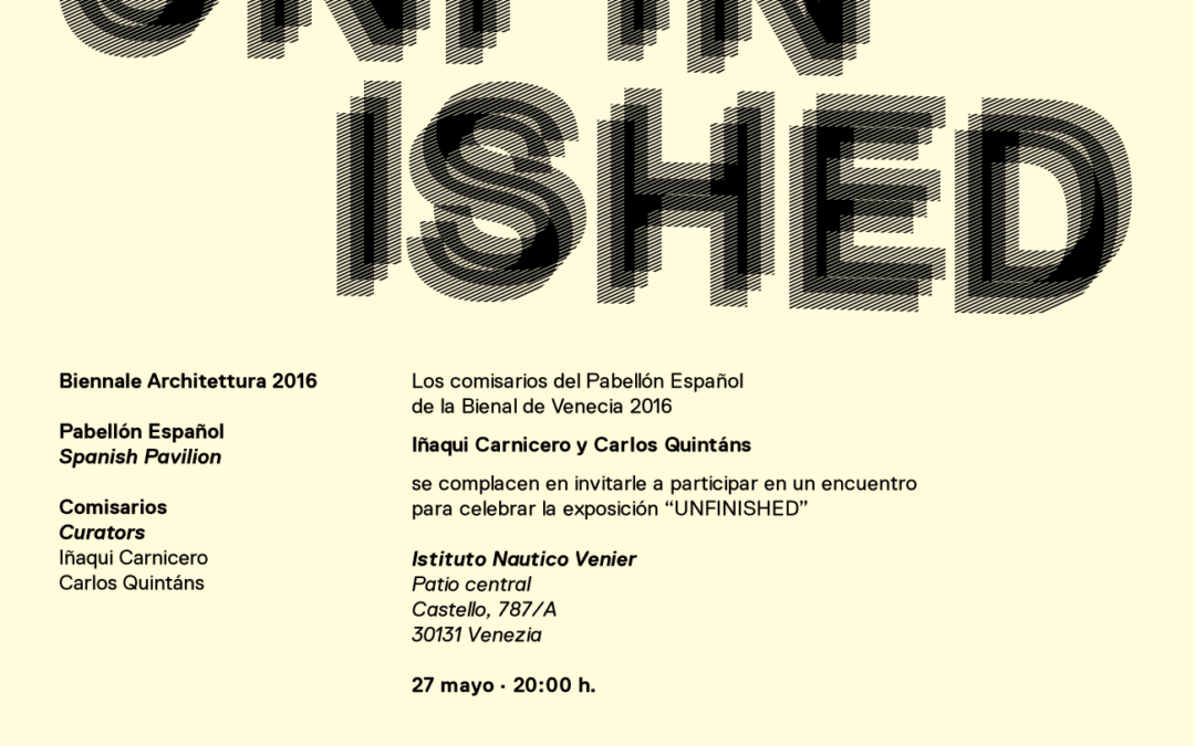 Venecia: ·UNFINISHED ·AFTERMATH ·…, app SCALAE y encuentro celebrativo en el INSTITUTO NAUTICO VENIER