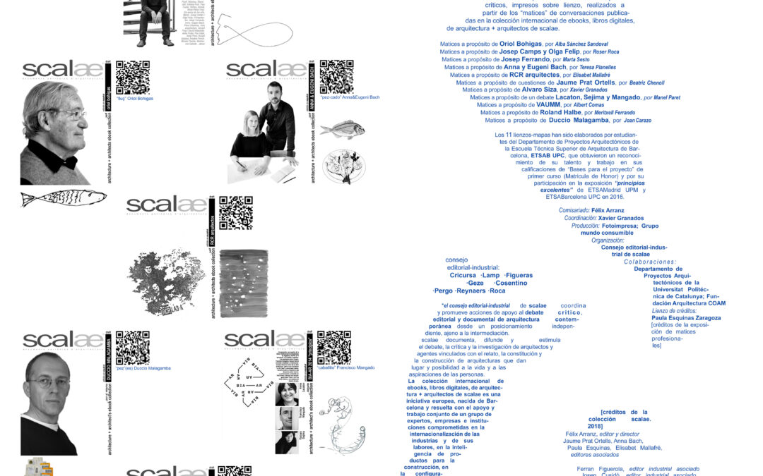 Lienzo de créditos de la exposición «11Mapas…» por Paula Esquinas