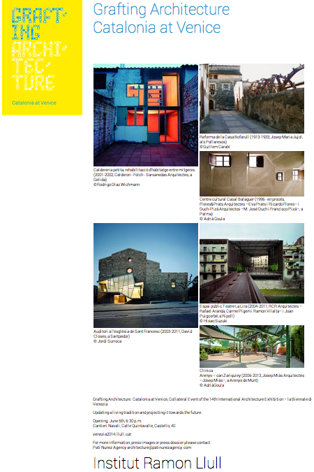 GRAFTING ARCHITECTURE. CATALONIA AT VENICE