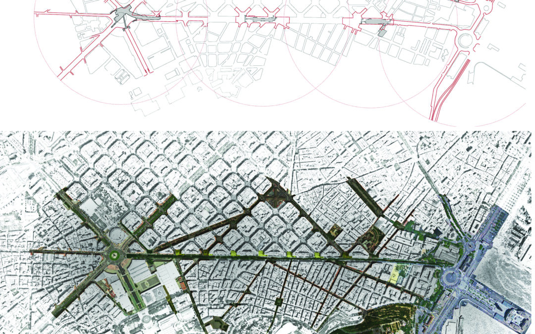 Josep Ferrando, Marta Peris, Jordi Ayala, Ariadna Perich, Sergi Serrat, Estel Ortega, Jose Zabala, María Sisternas: Estudios de transformación de la Avinguda Paral·lel de Barcelona