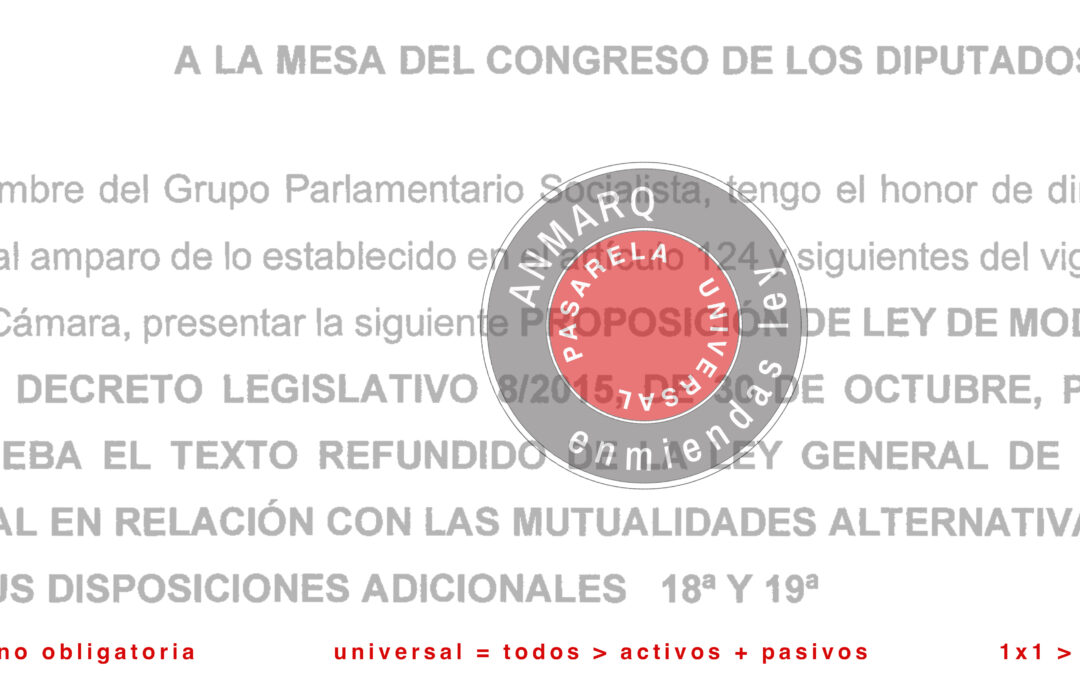 ANMARQ, NOTA DE PRENSA sobre la Proposición de Ley de Modificación del Real Decreto legislativo 8/2015 (pasarela RETA Mutuas alternativas) 20241128