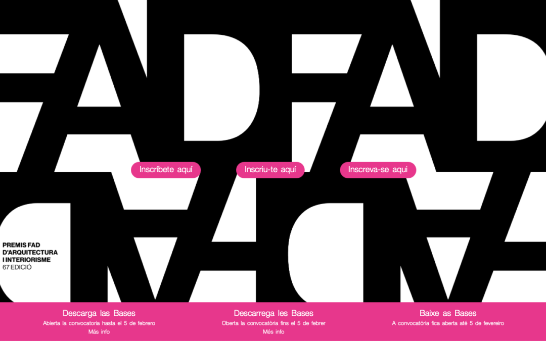 Premios FAD 67, edición. Convocatoria abierta – Hasta 5FEB