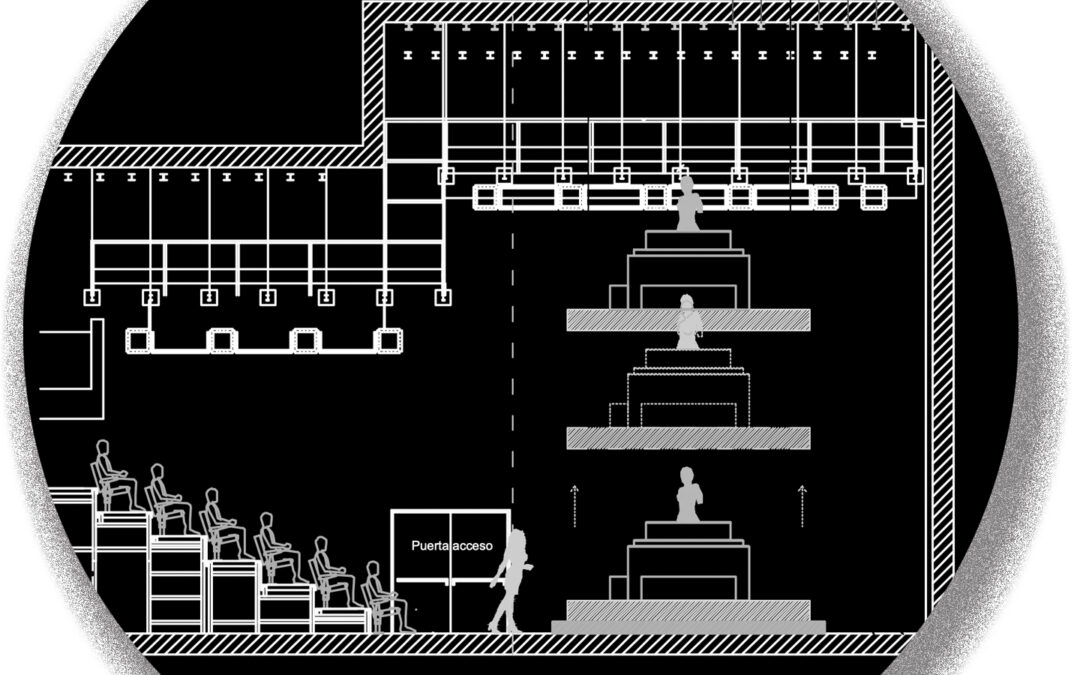 Escenografía teatral «SUPERNORMALES» · Mónica Boromello · Cápsula SCALAE «Trazas Trazos Trozos …de Arquitectura»