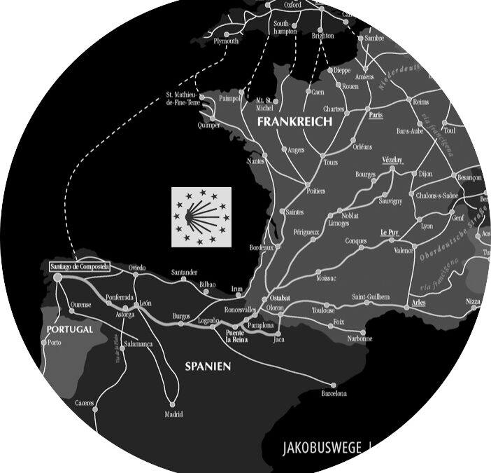 Camino de Santiago · re-emisión agosto 2025 · CÁPSULAS SCALAE «TRAZAS TRAZOS TROZOS …DE ARQUITECTURA»