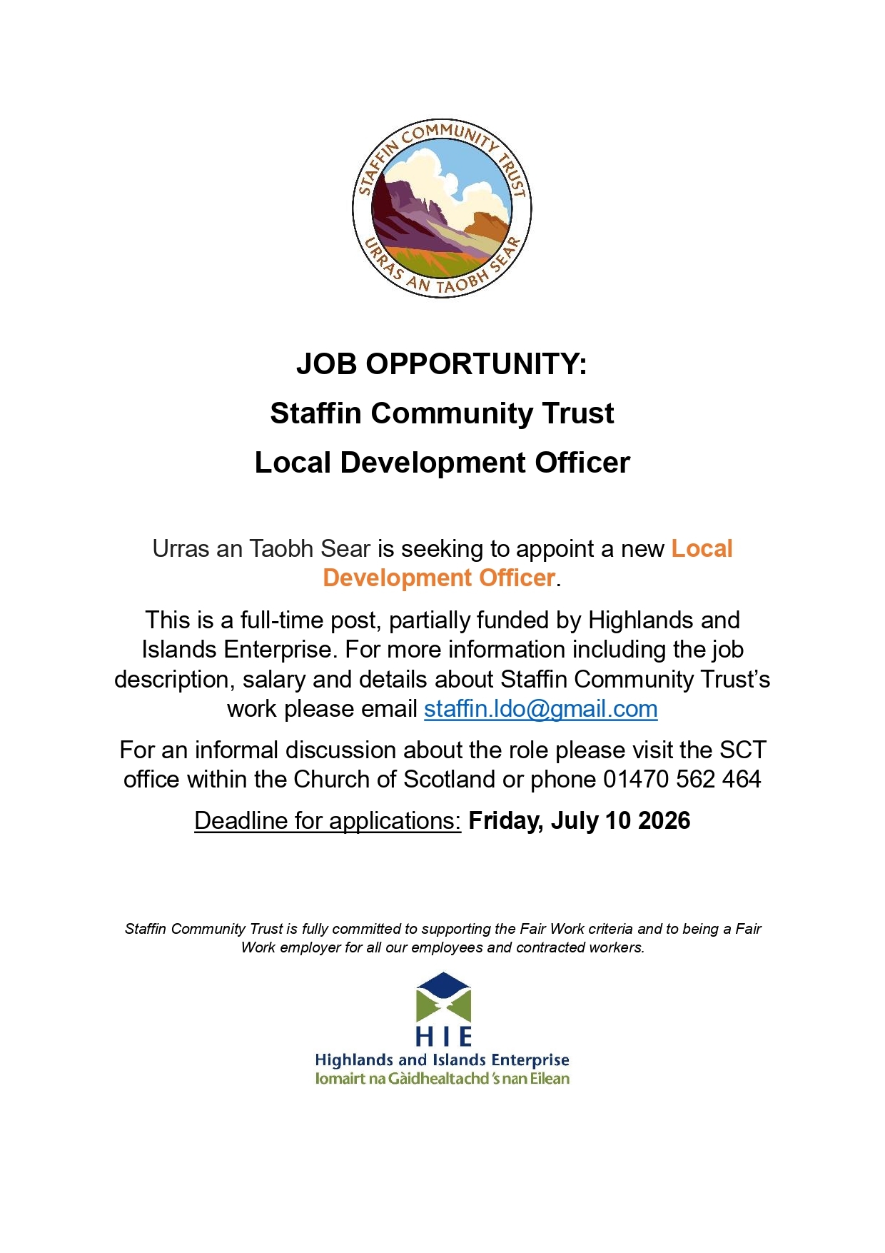 Job Opportunity: Development Officer