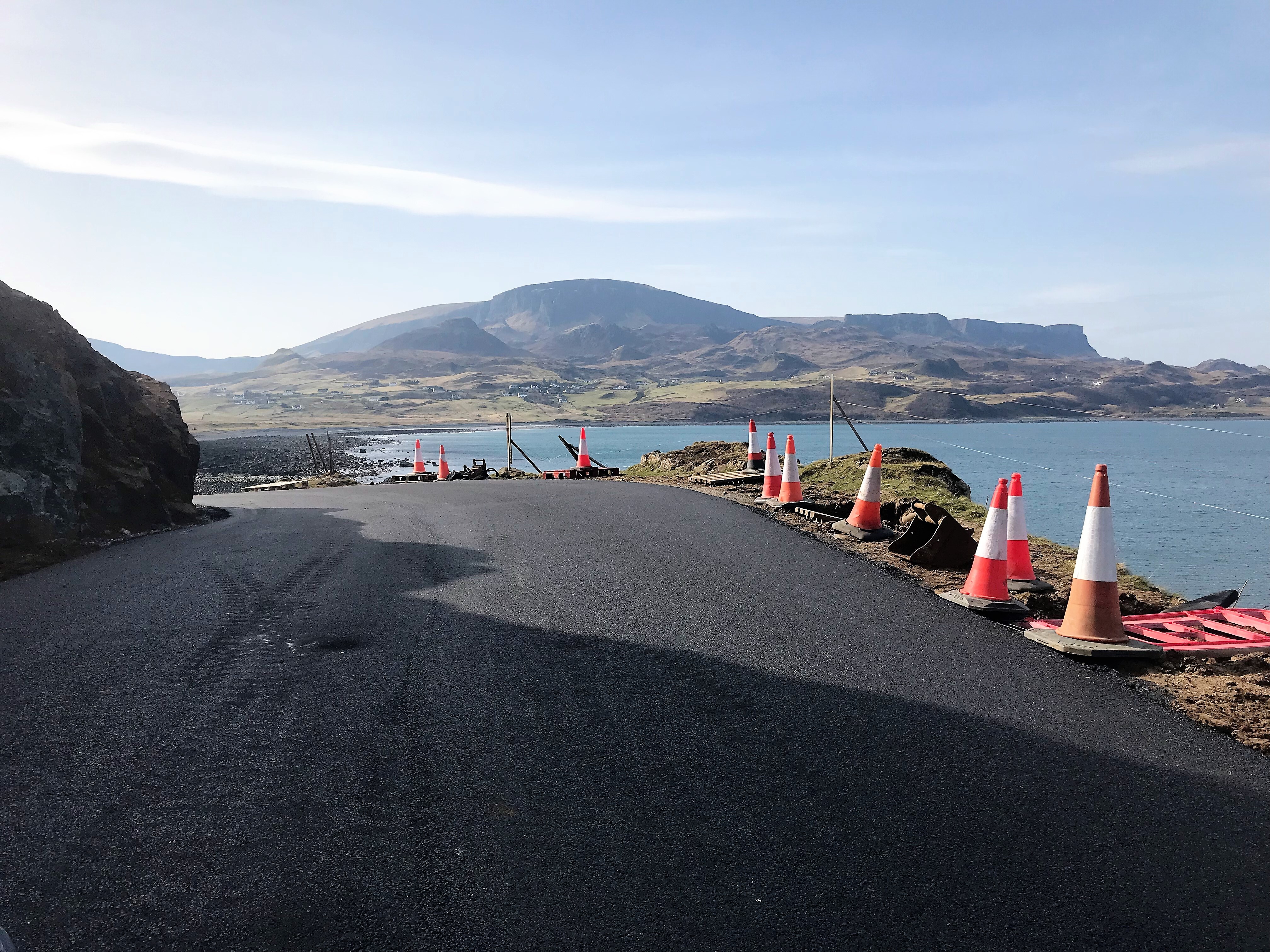 Two vehicles can now pass each other at the blind bend.
