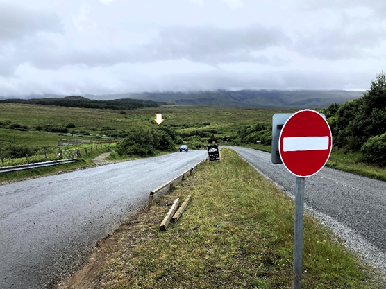 Repair works at Lealt gorge car park