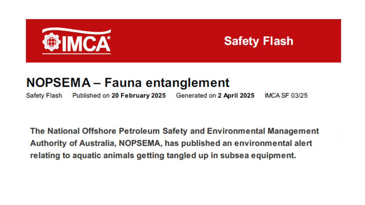 NOPSEMA Fauna entanglement