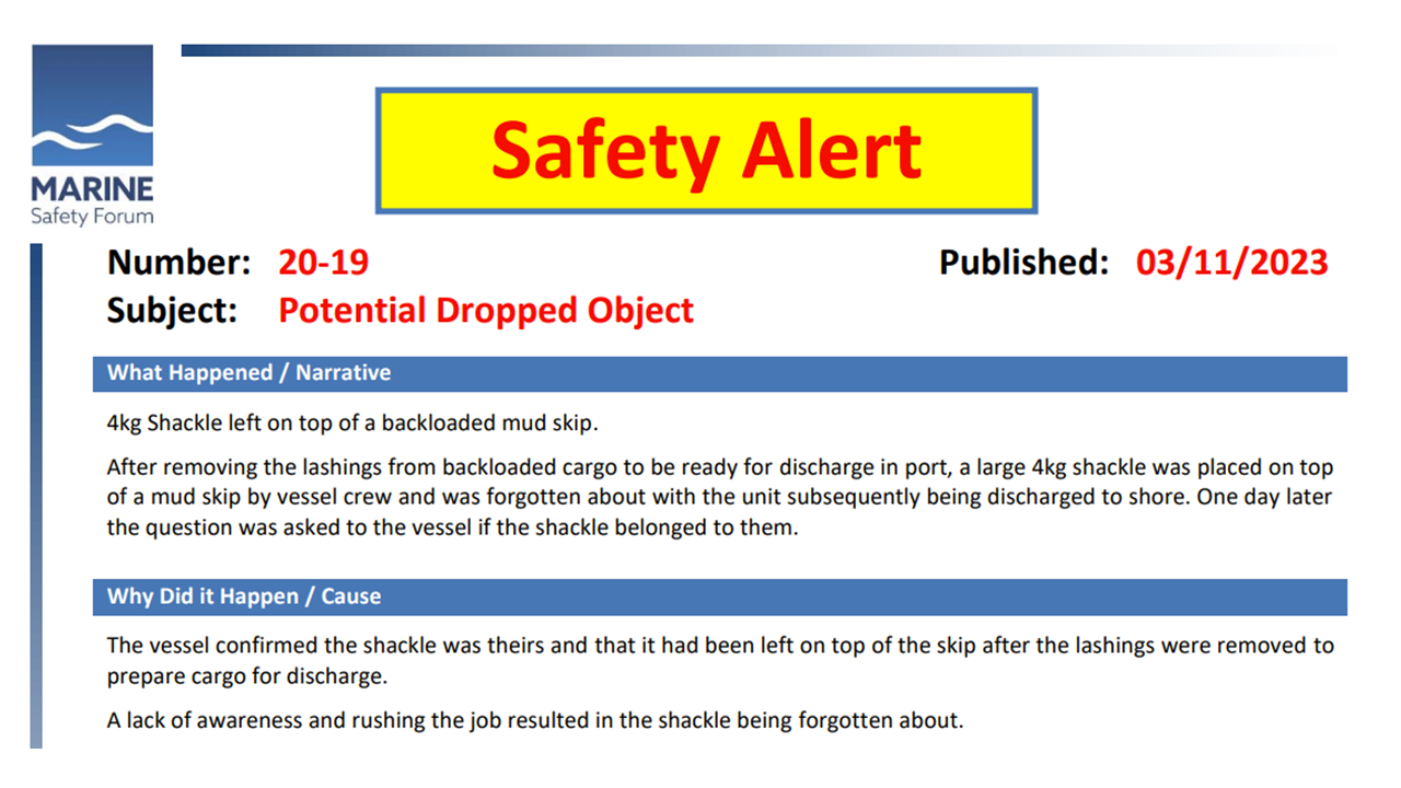 Potential Dropped Object
