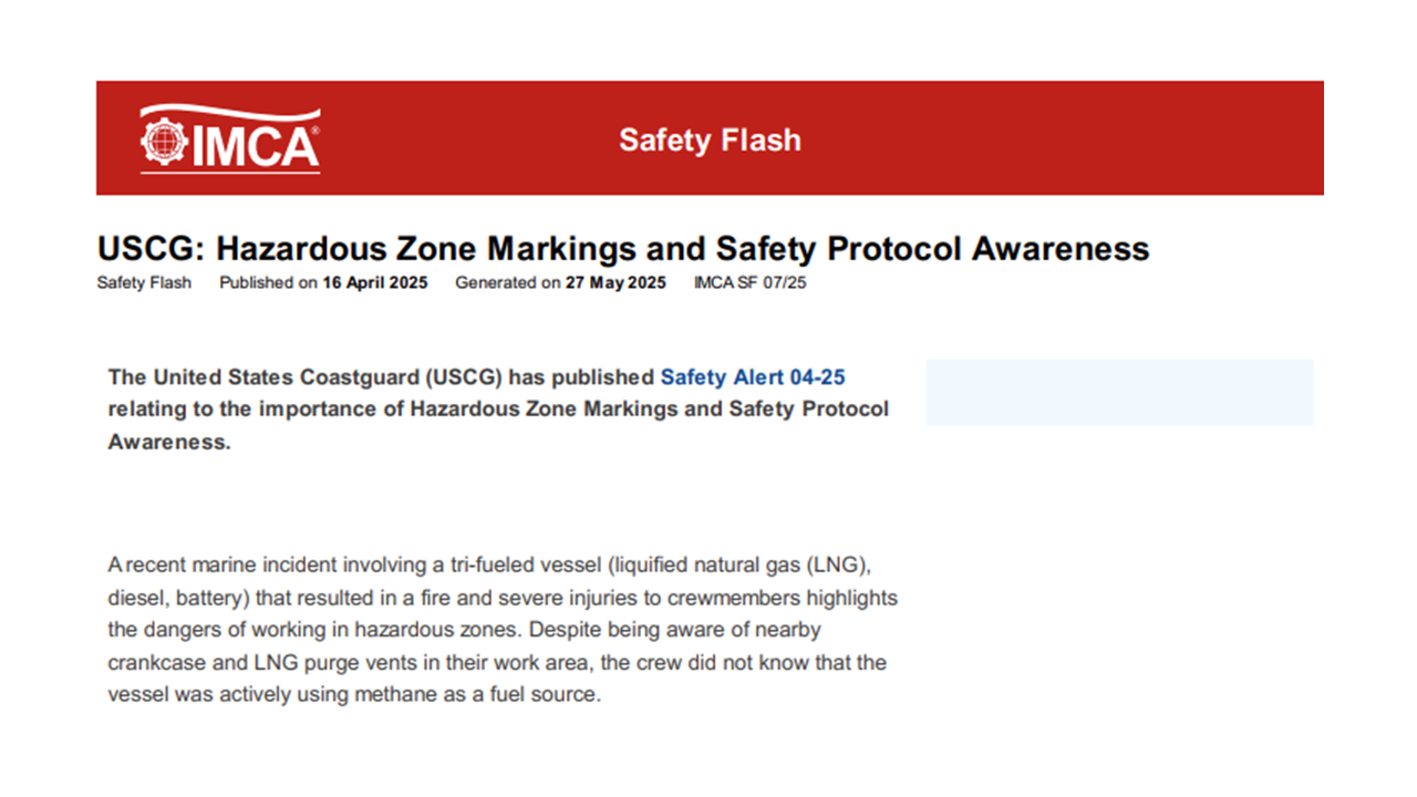 USCG Hazardous Zone Markings and Safety Protocol Awareness