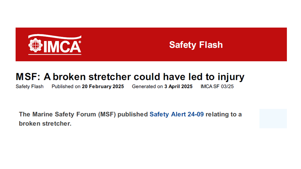 Broken stretcher could have led to injury