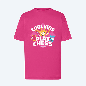 Koszulka "Cool Kids Play Chess" Różowa
