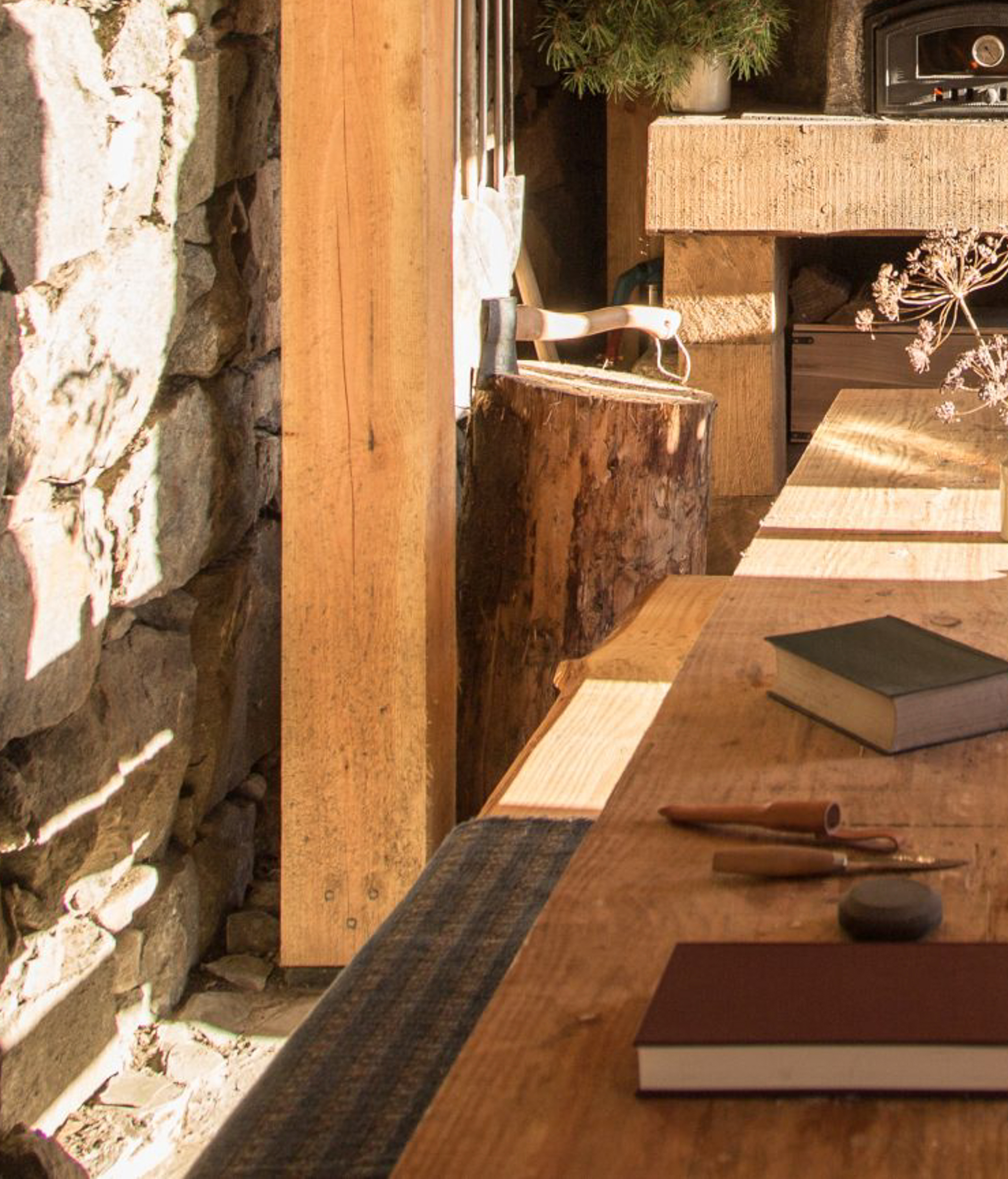 TOR MOXON Blackhouse interior detail, Cairngorms National Park — image©Moxon