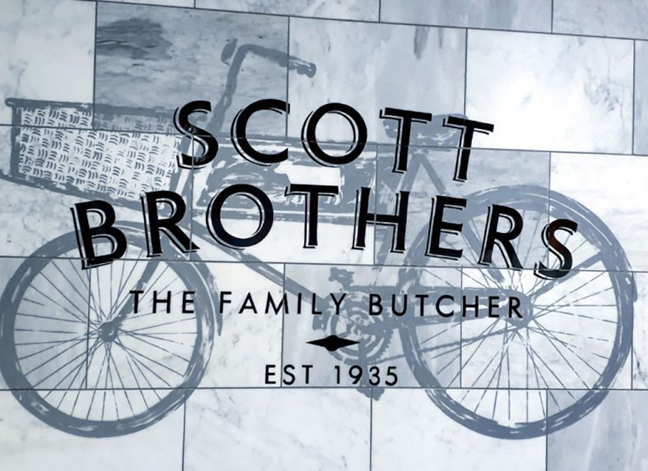 Scott Brothers butchers logo — Upper Dysart Larder market day