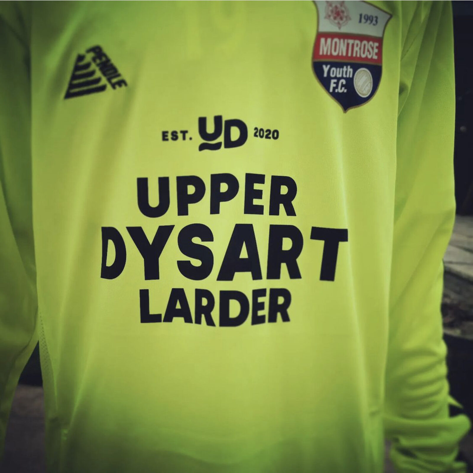 Upper Dysart Larder Montrose Youth FC shirt sponsor