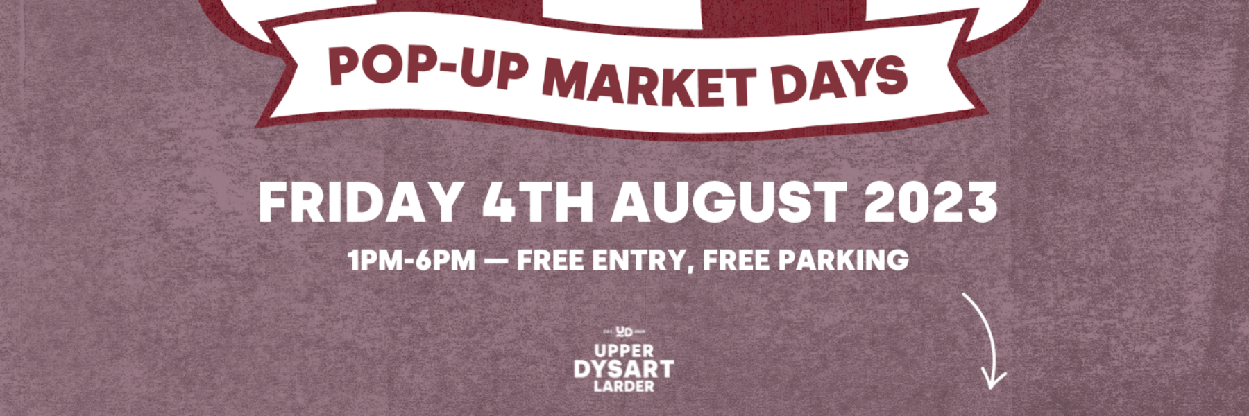 AUGUST POP-UP MARKET DAY ANNOUNCED