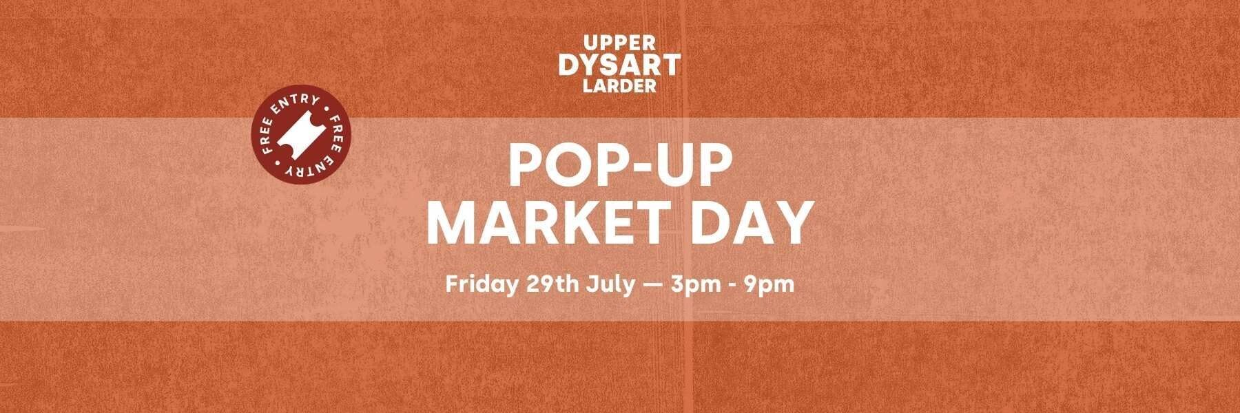 FIRST POP-UP MARKET DAY ANNOUNCED