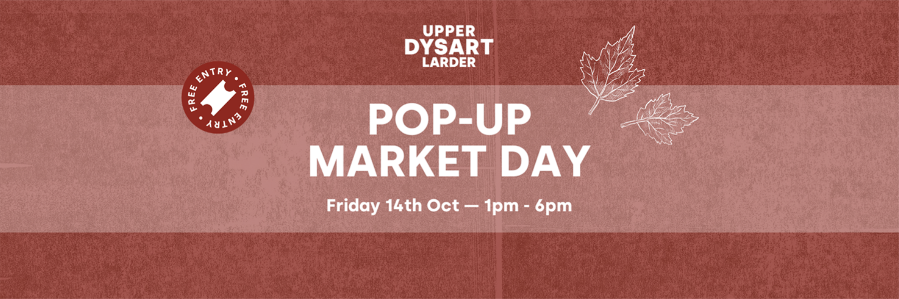 OCTOBER POP-UP MARKET DAY ANNOUNCED