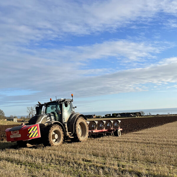 Ploughing Upper Dysart Farm Tractor