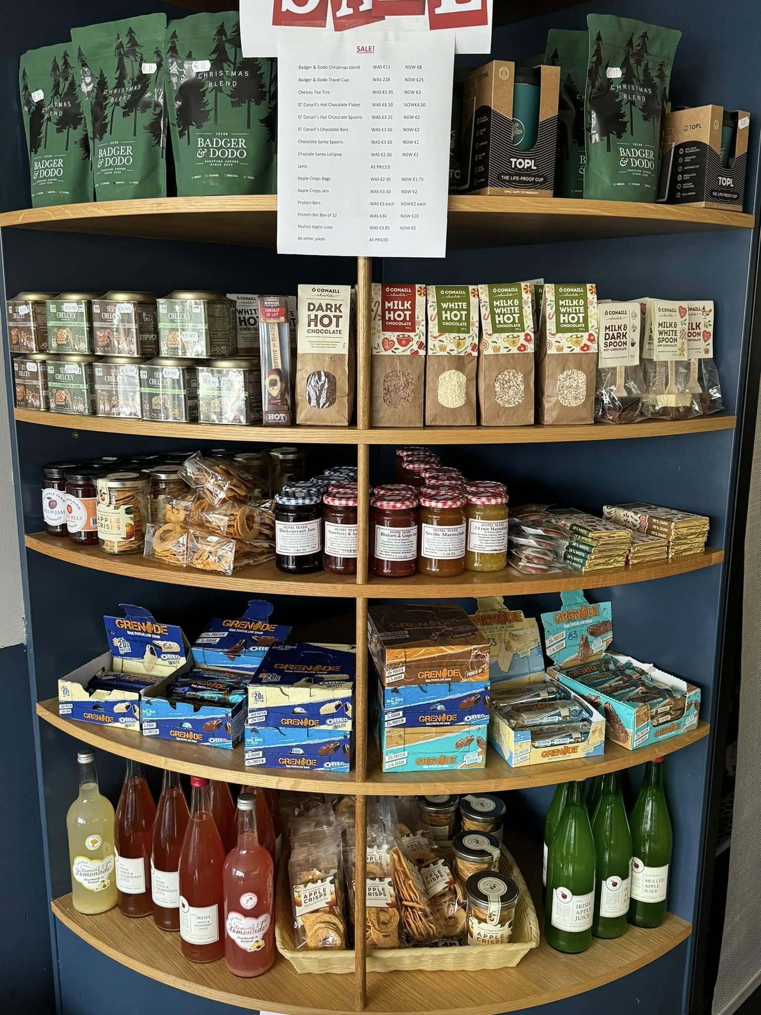 Blueberries Cafe Shelves