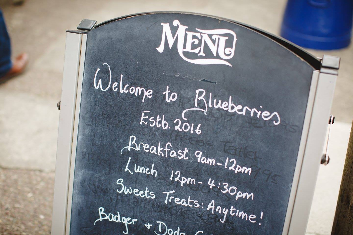 Blueberries Cafe Blackboard