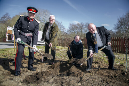 Lord Provost & Lord Lieutenant work together to help VSA plant the first trees in VSA’s Queen Elizabeth Woodland