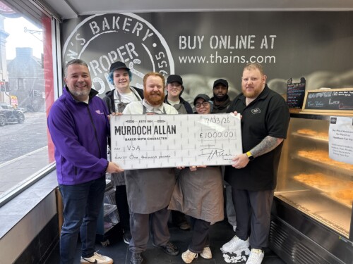 Murdoch Allan donates £1,000 to VSA!