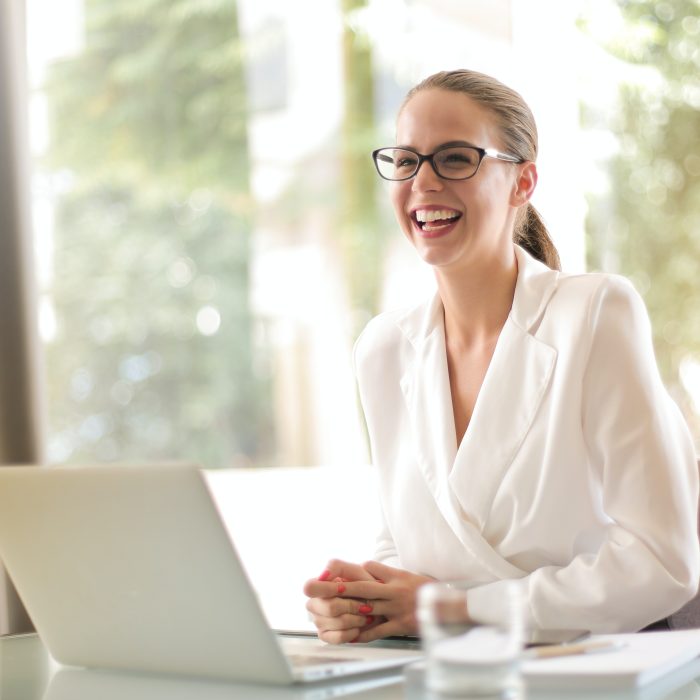 Woman at a desk