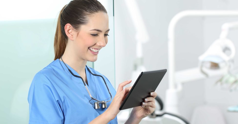 Healthcare Professional Using Digital Technology