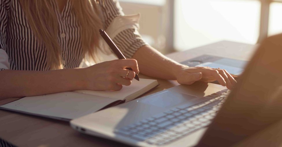Studying and Working at a Laptop