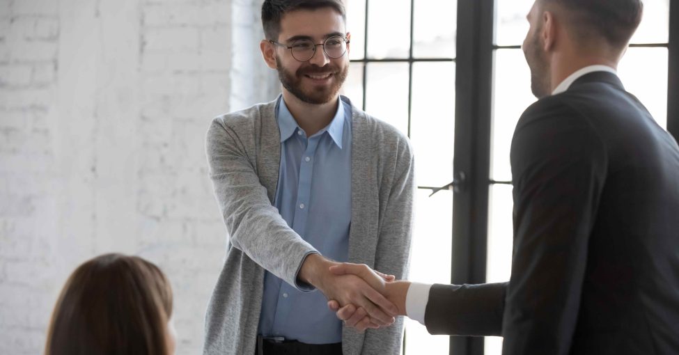 Professional Handshake in a Business Meeting