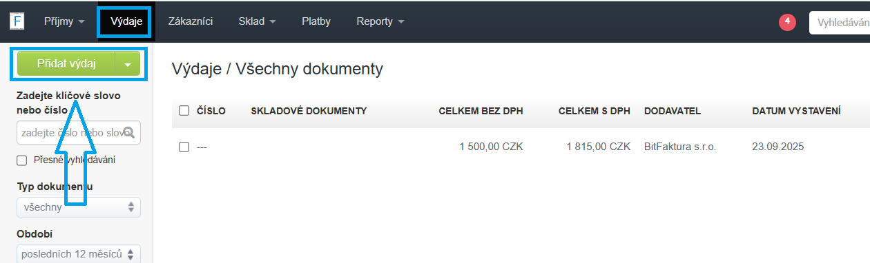 Pridat vydaj